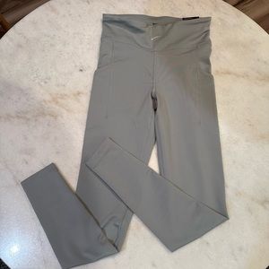 Grey Nike Pro Luxe Mid Rise Full Length Training Leggings